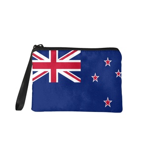 กระเป๋าซิปพิมพ์ลายธงชาตินิวซีแลนด์แบบกำหนดเอง กระเป๋าใส่เหรียญแบบพกพา คุณภาพสูง ของขวัญสำหรับผู้หญิงผู้ชาย ราคาถูก ขายส่งจากโรงงาน - Product Image 1