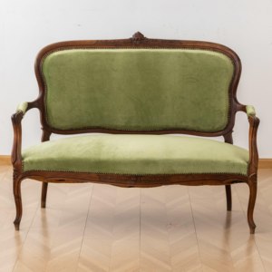Divano <span class=keywords><strong>in</strong></span> <span class=keywords><strong>Velluto</strong></span> Intagliato <span class=keywords><strong>in</strong></span> Legno Massello Stile Vintage, Divanetto Classico a 2 Posti <span class=keywords><strong>in</strong></span> Tessuto per Soggiorno di Villa, Vendita all'Ingrosso Diretta dalla Fabbrica - Product Image 2