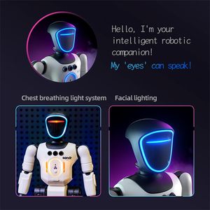 DWI Dowellin Remote Gesture Control Large Plastic Educational <strong>Robot</strong> Singing Dancing &amp; Walking Articulated Joints Mecanum Wheels - Product Image 3