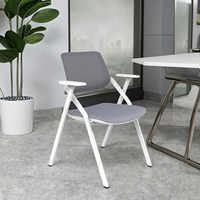 Chaise de formation pliable en maille avec bloc-notes et roulettes Chaise de conférence ergonomique et peu encombrante pour bureau de réunion