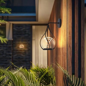 Lámpara de Pared para Exteriores, Negra, Impermeable, para Jardín, Villa, Patio, Terraza, Iluminación Exterior - Product Image 3