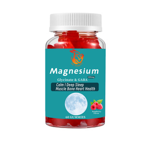 Gomitas de Magnesio Personalizadas de Fábrica con Glicinato y GABA, Sabor Frambuesa, Favorecen el Sueño Profundo, la Salud Muscular, Ósea y Cardíaca - Product Image 1