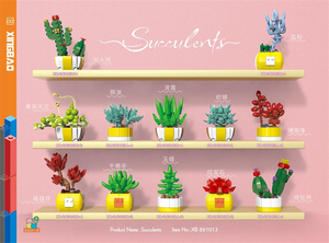 크로스 보더 식물 블록 및 모델 빌딩 완구 꽃 키즈 DIY 장난감 시뮬레이션 꽃과 식물 선물 빌딩 블록 세트 - Product Image 4