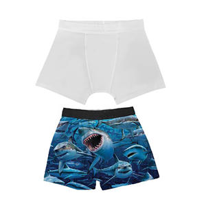 Özel erkek nefes beyaz klasik örme Logo Polyester süblimasyon baksır şort baskılı külot - Product Image 1