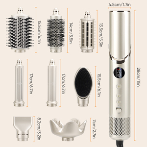 Máquina de pelo 5 en 1, estilizador de pelo, cepillo de aire caliente, secador de pelo, productos y accesorios para salón, secador de pelo, cepillo con peine - Product Image 3
