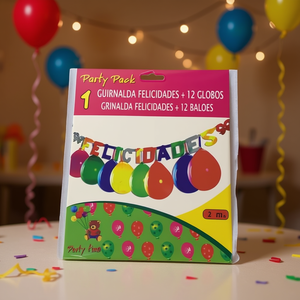 Party Pack Guirnalda Felicidades 12 Palloncini 2M Decorazione per feste - Product Image 2