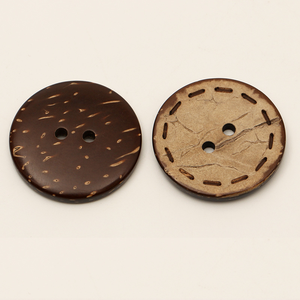 กระดุมไม้พิมพ์ลายมะพร้าวด้วยเลเซอร์<span class=keywords><strong>2</strong></span>รูสลักโลโก้ตามสั่งด้วย14L-40L - Product Image 3