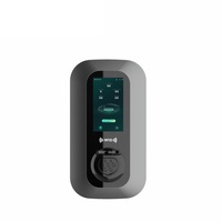 Nouvelle borne de recharge murale pour véhicules électriques 11 kW, norme européenne, type 2, écran tactile Android 7 pouces, WIFI, étanche IP65, câble de 5 m, certifiée CE