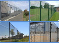 Clôture en treillis métallique de haute sécurité Clearview pour prison de chemin de fer d'aéroport Anti-montée 358 Panneaux de clôture en treillis métallique