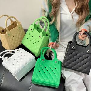Cadeaux de Noël Sac fourre-tout matelassé en EVA pour femme, sac à main de camping en plein air, sac de plage en caoutchouc et <span class=keywords><strong>silicone</strong></span>, vente en gros - Product Image 1