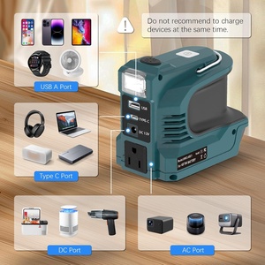 Inversor de Corriente Portátil de 220W, Adaptador de CC <span class=keywords><strong>24V</strong></span> a CA 110V/220V para Batería Kobalt de <span class=keywords><strong>24V</strong></span> con USB, Tipo-C, Tomacorriente CA y Luz LED - Product Image 5