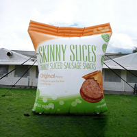 Réplique de sac alimentaire gonflable, Modèle de sac de chips gonflable, Réplique de boîte gonflable pour la publicité
