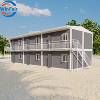 WinFair Dominique Maison mobile préfabriquée à 2 étages amovible Conteneur portable Maison modulaire préfabriquée Prix détachable Chine