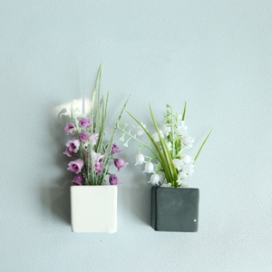 Planta Artificial en Miniatura para Fotografía, Campanilla Blanca en <span class=keywords><strong>Maceta</strong></span> Negra de Ceramoplastic - Product Image 5