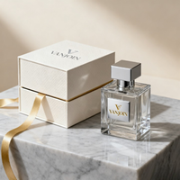 Flacons de parfum en verre carré noir vintage de luxe personnalisés, 30 ml, 50 ml, 100 ml, portables, vides, faciles à ouvrir, avec couvercle en bois et en plastique