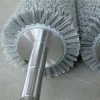 Grão de tração na escova de rolo industrial abrasivas de madeira