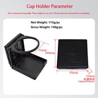 AutoLiuma Porte-gobelet pliable réglable en plastique pour café et voiture Porte-boisson pliable et réglable Noir