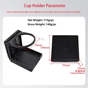 AutoLiuma Porte-gobelet pliable réglable en plastique <span class=keywords><strong>pour</strong></span> café <span class=keywords><strong>et</strong></span> voiture Porte-boisson pliable <span class=keywords><strong>et</strong></span> réglable Noir - Product Image 6
