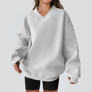 Felpa oversize produttore di felpe da <span class=keywords><strong>donna</strong></span> di alta qualità felpa in cotone biologico <span class=keywords><strong>sostenibile</strong></span> traspirante - Product Image 4