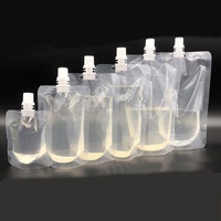 17OZ 100pcs pochettes à boire en plastique liquide eau sacs réutilisables de qualité alimentaire pour coureur Sport Camping voyage en plein air avec entonnoir