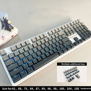 Phiên Bản Khác Nhau Gradient Màu Xám/Màu Xanh/Màu Xanh Lá Cây/Màu Đỏ Keycaps Ánh Sáng Hàng Đầu Truyền Pbt Vật Liệu OEM Hồ Sơ Cho MX Bàn Phím Cơ Khí - Product Image 5