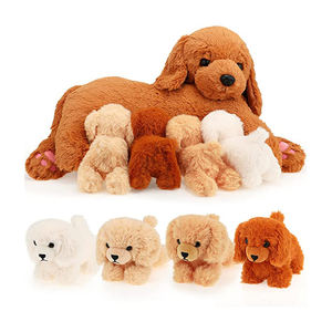 Perro de peluche suave de buena calidad, 4 cachorros de bebé, juguete personalizado para regalo, venta al por mayor - Product Image 1