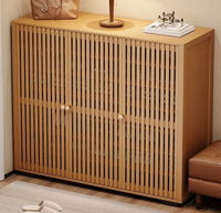 Grand meuble à chaussures moderne convertible en bambou Porte-chaussures à entrée verticale multicouche pour meubles de maison