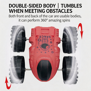 Voiture jouet à inertie double face pour enfants de 2 à 4 ans, garçons, design tout-terrain en plastique, durable et résistant aux chocs - Product Image 3