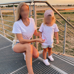 Custom Printed Mommy and <strong>Me</strong> Matching 100% Cotton Plain Tee Mother Daughter Son Mama <strong>Mini</strong> <strong>Outfit</strong> - Product Image 2
