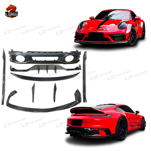 Pour Porsche <span class=keywords><strong>911</strong></span> 992 2019-2024 WP Style diffuseur arrière en Fiber de carbone becquet jupes latérales Kit de corps de lèvre avant - Product Image 1