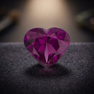 Haute Qualité 5mm Coeur Coupe Naturel Rhodolite Grenat IGI Certifié Facettes Pierres Précieuses En Vrac Usine Prix De Gros Par Pièce - Product Image 4