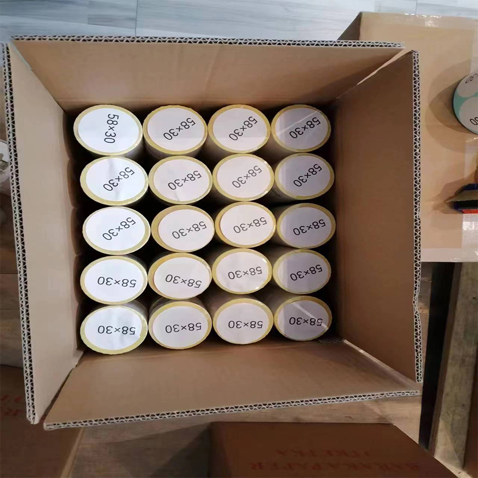 58x40 58x60 Eco Barcode Label Self-adhesive Thermal Paper Roll Wholesale Supermarket Price Sticker Permanent Packaging Labels