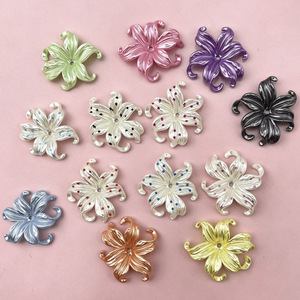 Breloques en résine de dessin animé, accessoires DIY pour pinces à cheveux, boucles d'oreilles, breloques pour chaussures, colle crème, coque de téléphone, époxy, fleur d'iris, étoile 13 C - Product Image 2
