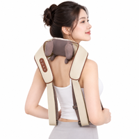 Masseur portable pour le cou et les épaules, têtes de massage par pétrissage profond, réglages ajustables, appareil ergonomique portable pour la relaxation, USB