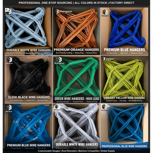 shengxun Cintres en fil métallique jetables en gros à prix abordable pour buanderie - 500 pièces par boîte, cintres en fer thermolaqué - Product Image 3