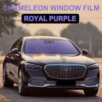 Film adhésif automobile Royal Purple Chameleon, résistant aux rayures, changeant de couleur (pour pare-brise en rouleau)