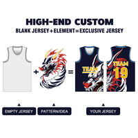 Ensemble de maillots de basket-ball respirants de haute qualité maillots de basket-ball personnalisés pour hommes uniforme de basket-ball imprimé par sublimation