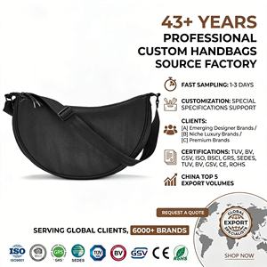 Bolso Bandolera Impermeable <span class=keywords><strong>de</strong></span> Lujo Personalizable para Hombre y Mujer, Negro, Mediano, Estilo Media Luna <span class=keywords><strong>de</strong></span> Verano, Cierre <span class=keywords><strong>de</strong></span> Cremallera, con Letras - Product Image 1