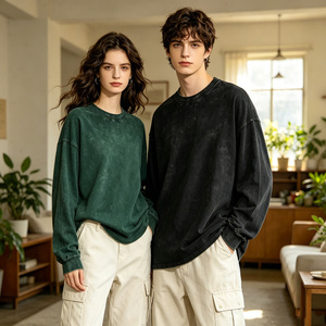 Sweat-shirts surdimensionnés pour femmes, garantie de qualité, effet délavé, col rond vintage - Product Image 4