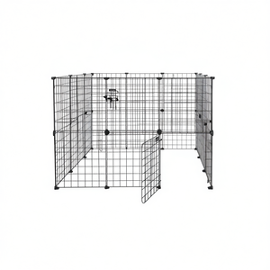 Enclos pour petits animaux, cage en fil métallique avec porte pour chaton, chiot, cochon d'Inde, lapin, utilisation en intérieur, 1 pièce - Product Image 1