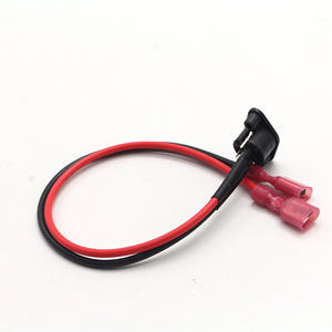 4 Pin DIN Female Socket to Red Black Crimp Terminal <b>Cable</b>, Power Harness for Electronic Equipment - Product Image 3