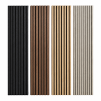Panneau acoustique auto-adhésif en imitation bois, panneau de décoration murale absorbant le son pour studio d'enregistrement, mur de fond de télévision