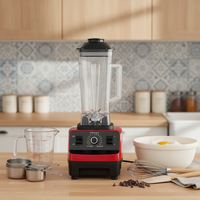 Blender Rumah Tangga Tugas Berat Pembuat Smoothie Elektrik Penghancur Es Pengolah Makanan Bayi 6 Mata Pisau 800W 2L Mixer Grinder