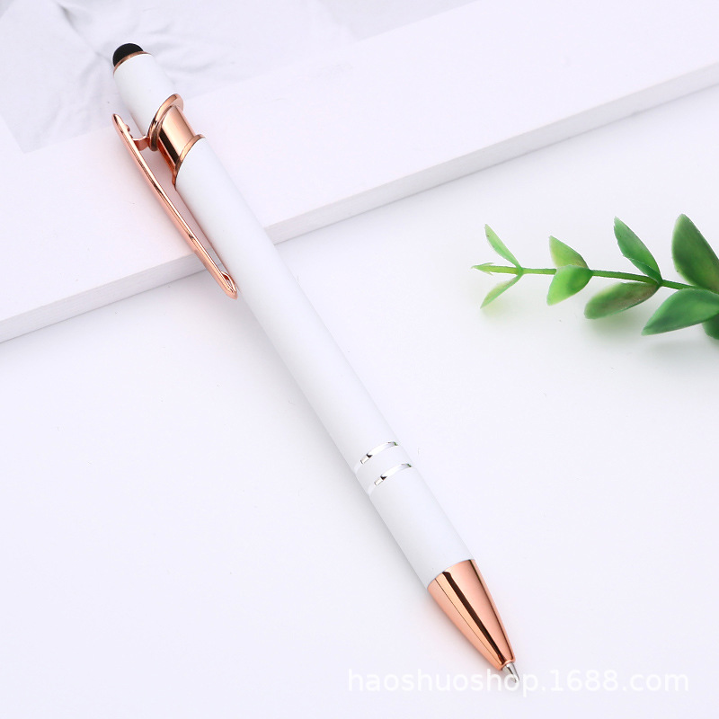Customized Pen Promotion Soft Rubber Touch Luxury Ball Pen Custom Logo Business Office Metal Stylus Ballpoint Pens