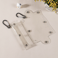 Pochette à clés transparente en PVC pour extérieur, étanche, antichoc et anti-poussière, avec porte-clés, pochette de rangement transparente pour breloque de sac personnalisée