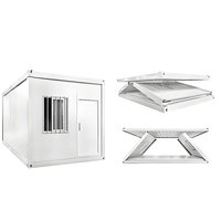 Maison conteneur pliable modulaire préfabriquée démontable pour bureau de chantier, dortoir, cuisine, camp de travailleurs, utilisation sur chantier