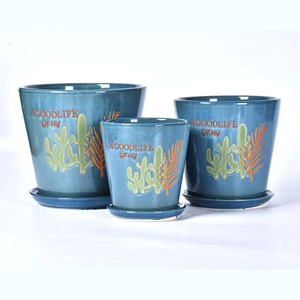 Maceta de cerámica de <span class=keywords><strong>cactus</strong></span> bellamente pintada al por mayor para jardín o uso doméstico para jardineras - Product Image 3