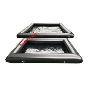 Çocuklar için hava mühürlü siyah PVC branda şişme su havuzu, ucuz fiyat dayanıklı aile arka bahçesinde şişme yüzme havuzu - Product Image 1