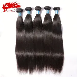 100% human hair peruvian hair extension weft straight hair weaving 18inch natural color 1b# DHL free shipping