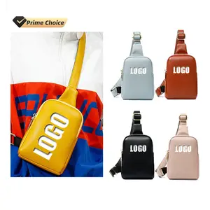 custom pu leather gril Thigh luxury summer fashionable travel sling chest clean leather fanny pack crossbody Women's Chest Bags